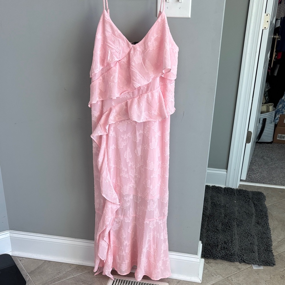 Wild Fable Light Pink Ruffled Dress